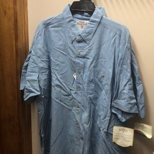 Vintage NWT Wrangler Rugged Wear Short Sleeve Button Up Shirt